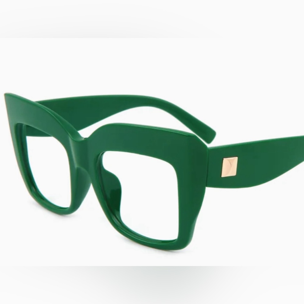 Oversized eyeglasses frames - green